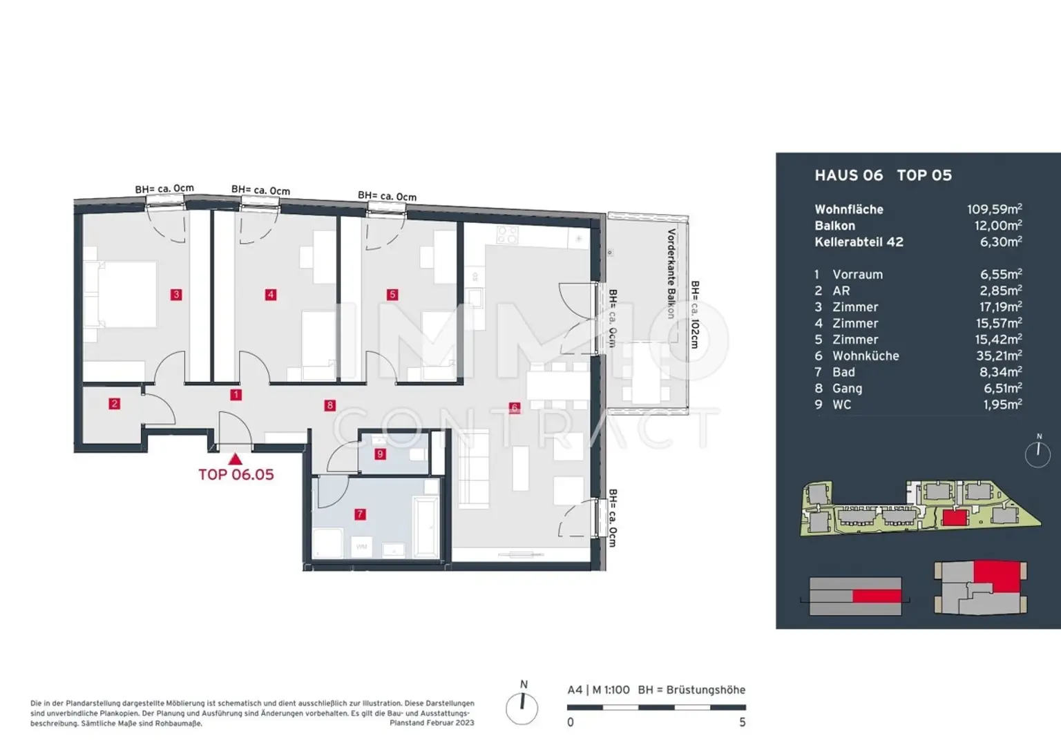 Provisionsfrei: Moderne 4-Zimmer-Wohnung mit großem Balkon in Ruhelage - provisionsfrei!