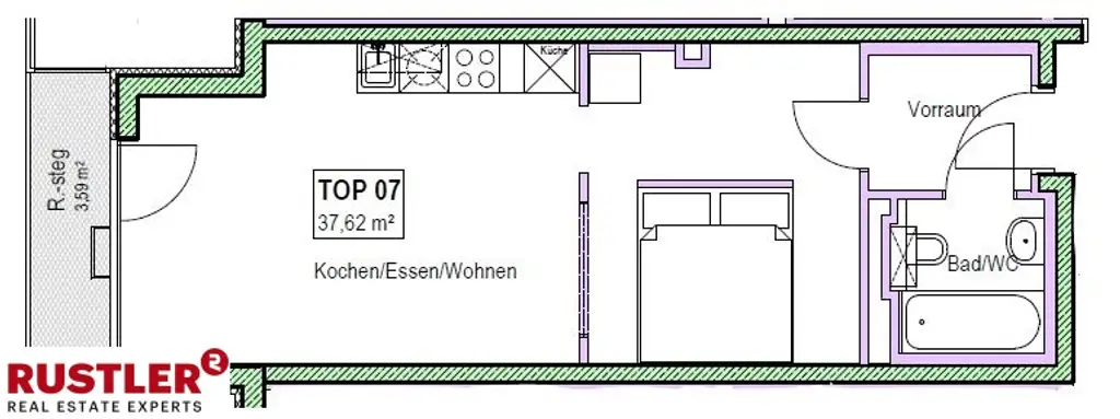 AB NOVEMBER VERFÜGBAR- HELLE 1,5-ZIMMERWOHNUNG AN DER U2!