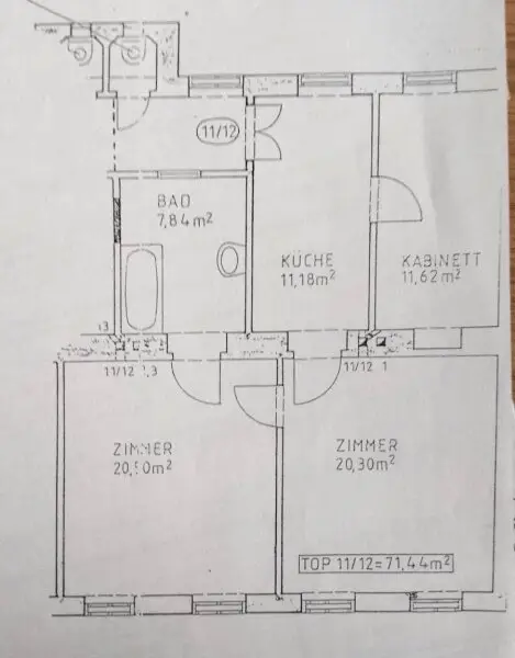 3 ZIMMER ALTBAUWOHNUNG IN SEHR GUTER INFRASTRUKTUR