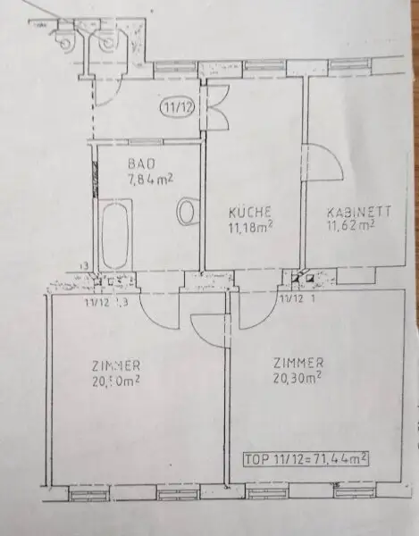 3 ZIMMER ALTBAUWOHNUNG IN SEHR GUTER INFRASTRUKTUR