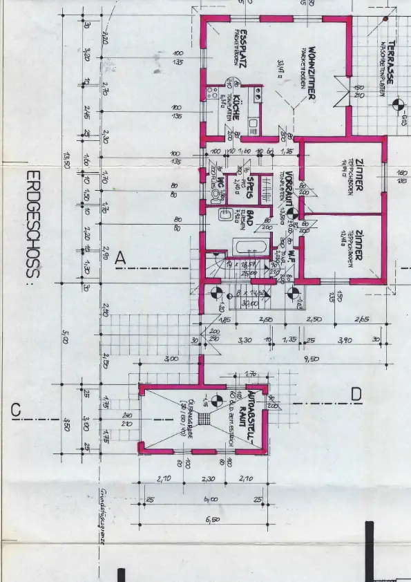Grundriss EG und Garage