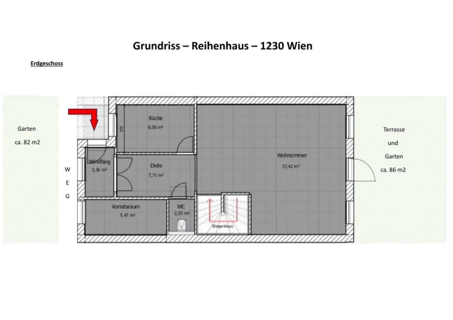 Ruhe-Oase in Mauer! Sonniges Reihenhaus mit 6 Zimmern, Garten und Garage!