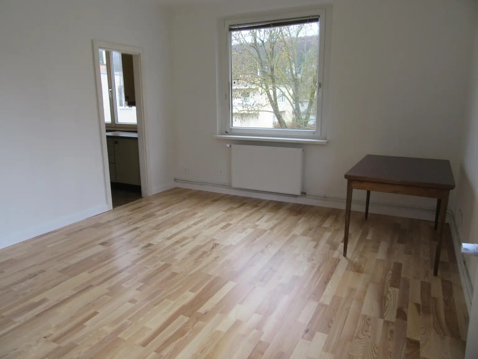 Wohnzimmer mit Zugang zur Küche