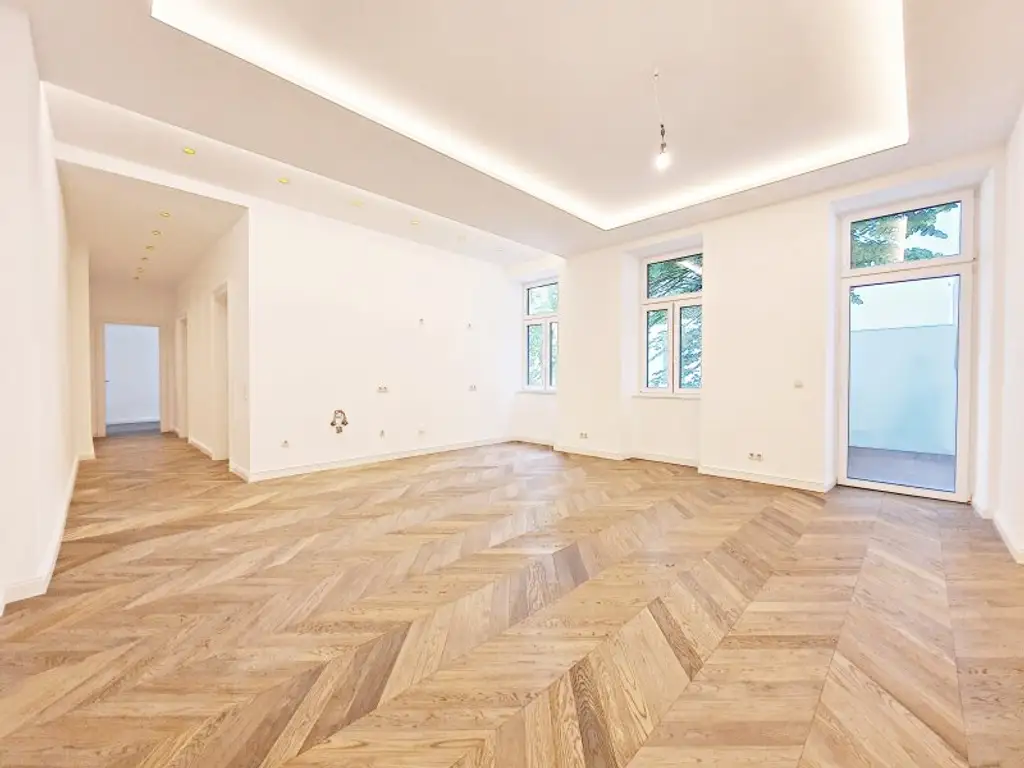 ++NEU++ HIGH-END große 4-Zimmer STILALTBAUWOHNUNG mit zwei Balkonen absolut ruhig und GRÜN-Ausblick!  Luxus Erstbezug, in Prime-Location NÄHE Urania! U-BAHN & CAT +++