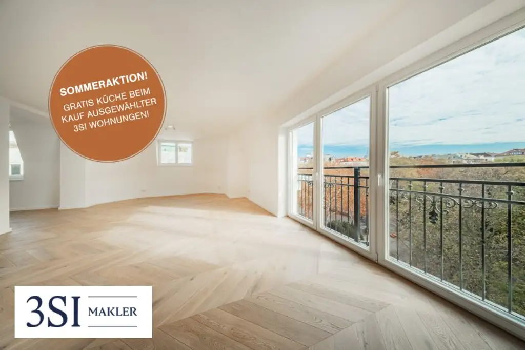 Luxus-Dachgeschoß-Wohnung in exklusiver Lage – 178 m² mit Dachterrasse und Panoramablick über Wien