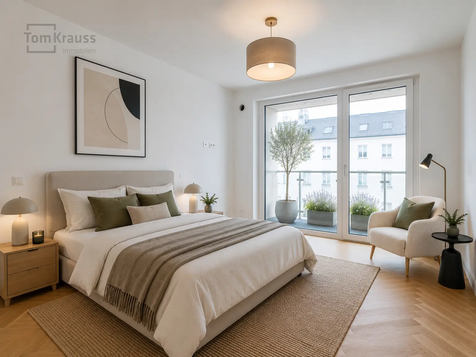 Musterwohnung Schlafzimmer 2 KI Staging
