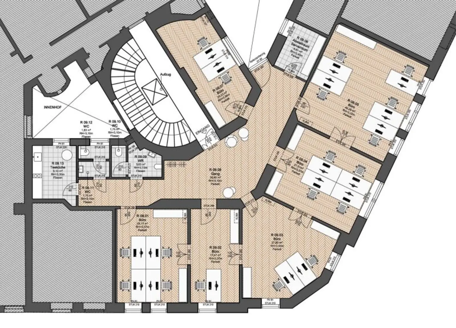 Repräsentative  Bürofläche/Praxis im Stilaltbau direkt beim Karlsplatz/Karlskirche  zu vermieten!