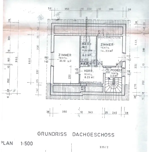 Grundriss DG ALtbestand