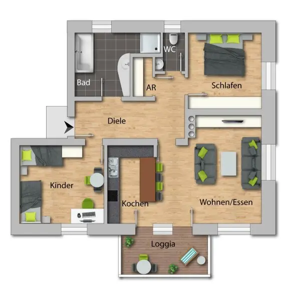 Grundriss Wohnung