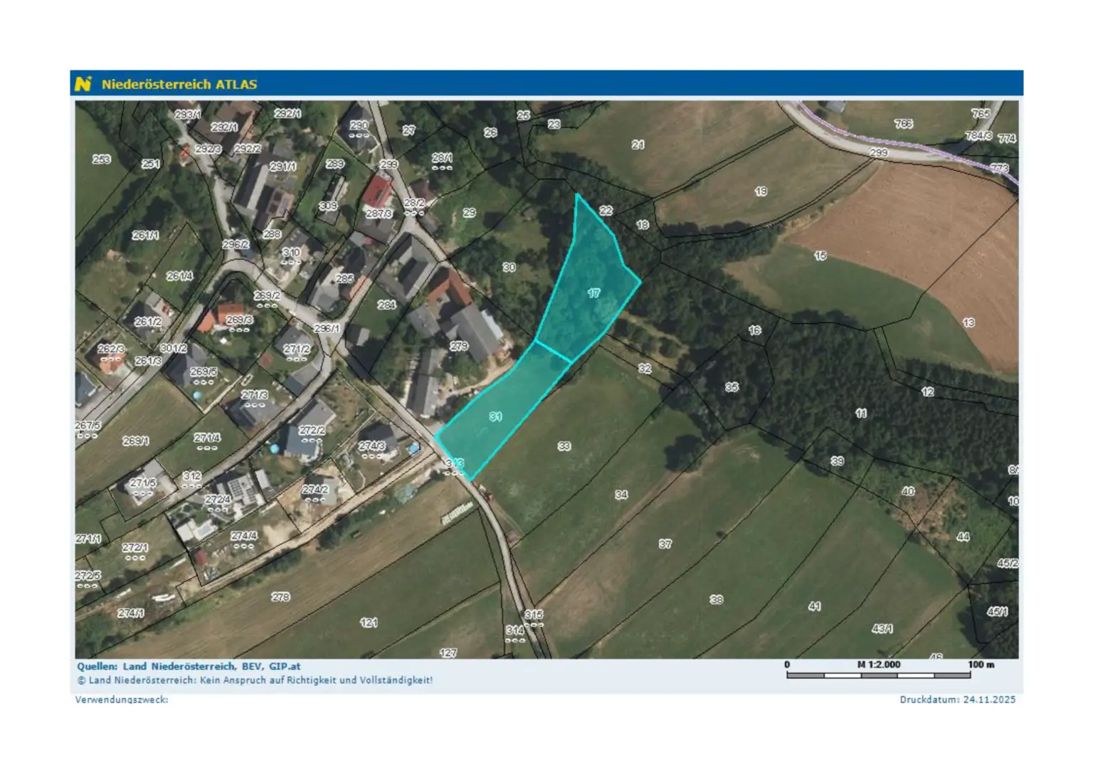 Orthofoto (Quelle: NÖ Atlas)