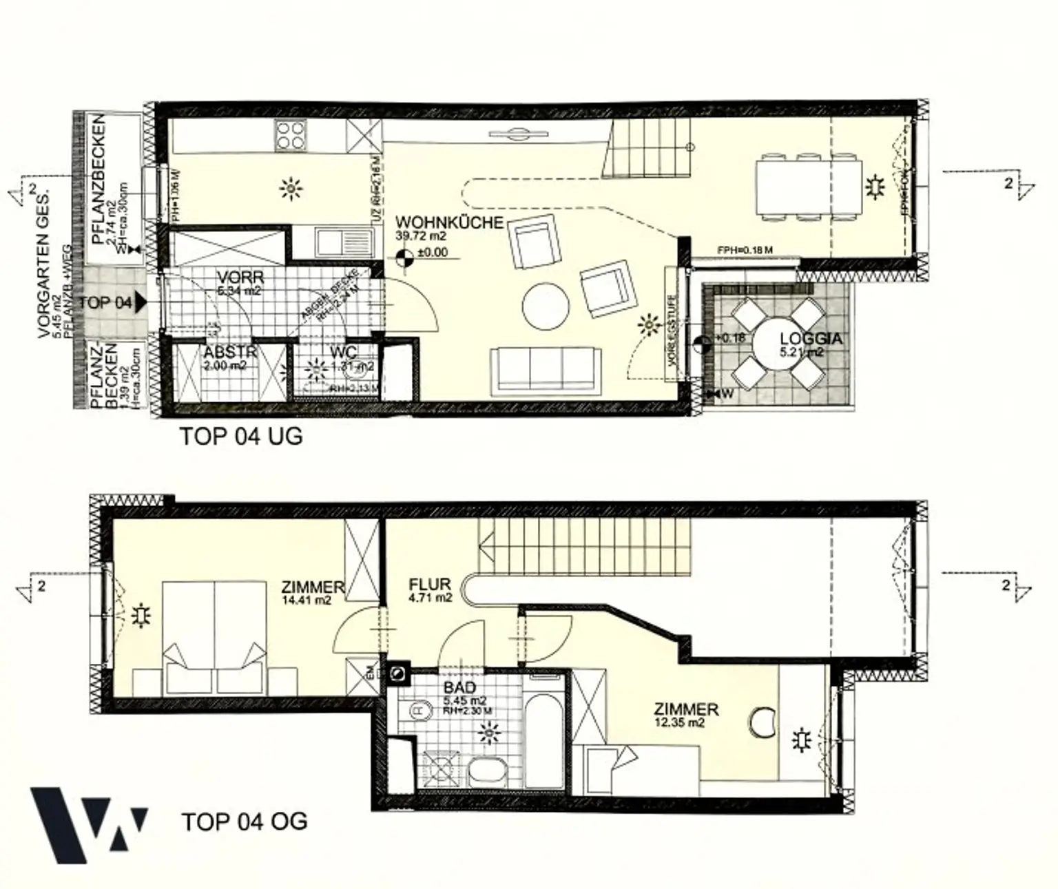 VOLLMÖBLIERTE MAISONETTE MIT LOGGIA IN DONAUSPITAL NÄHE