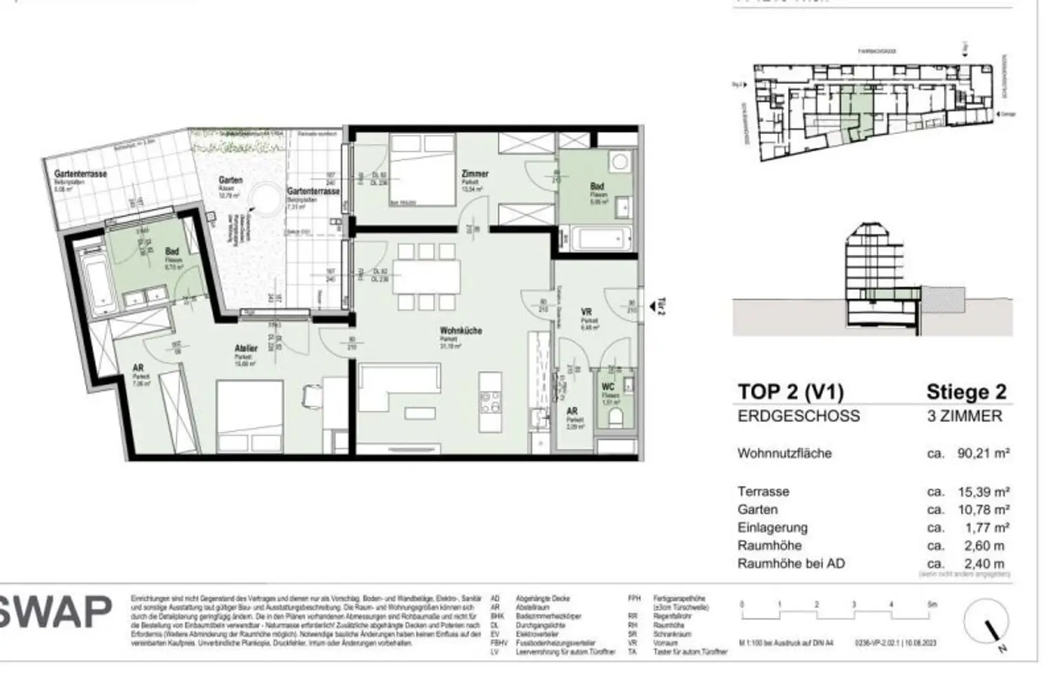 NEUBAU 3-Zimmer-ERSTBEZUG Gartenwohnung in 1210 Wien! Top 2/2