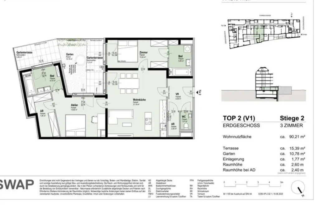 NEUBAU 3-Zimmer-ERSTBEZUG Gartenwohnung in 1210 Wien! Top 2/2