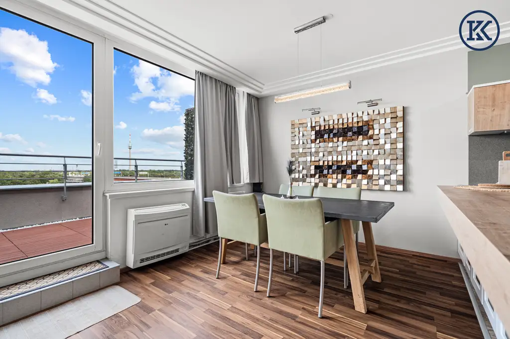 2 Zimmerwohnungen mit großer Terrasse im 8. Stockwerk!