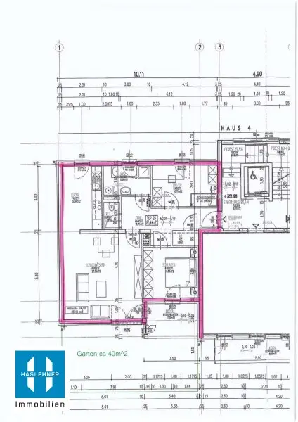 Gemütliche 85,44m² Gartenwohnung mit Einbauküche in Grieskirchen am Parzerberg zu vermieten
