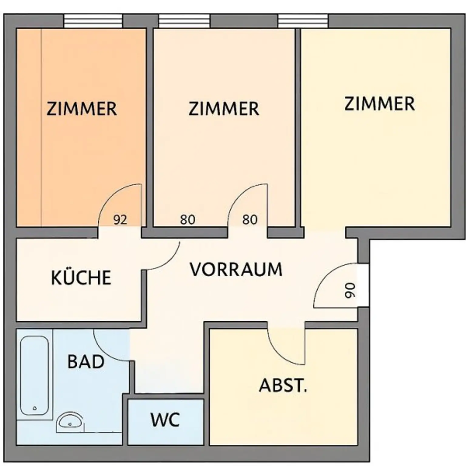 Zentral wohnen in ruhiger Lage – 3-Zimmer-Wohnung mit separater Küche / WG-geeignet - attraktiver Preis im 3. Bezirk