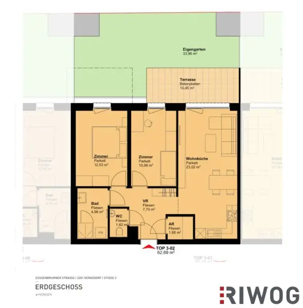 Gartenparadies - 3 Zimmer inkl. Eigengarten - Erstbezug - Gerasdorf bei Wien