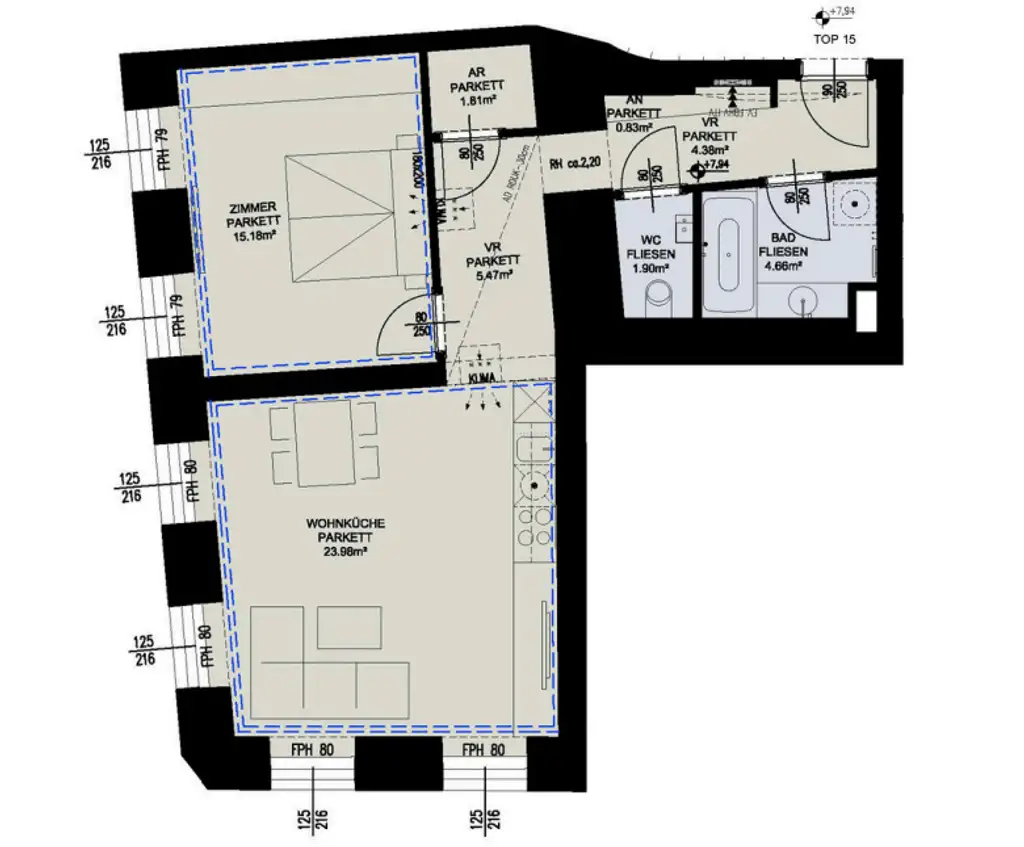 2-Zimmer-Wohnung – ideal zum Wohlfühlen. ERSTBEZUG