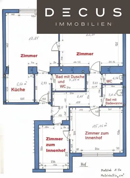 MARGARETENSTRASSE | 4 ZIMMER-WOHNUNG 90m² | 2 BÄDER | 2 WC | 2.STOCK | KEIN LIFT