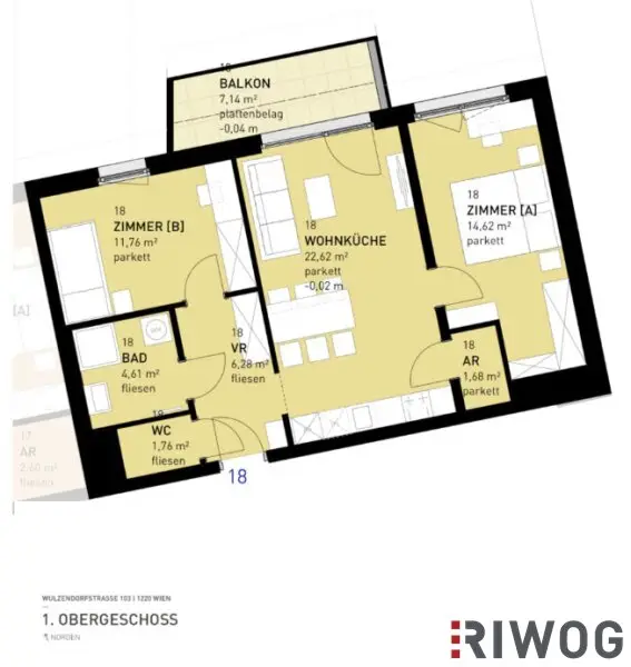|| 3-Zimmer Wohnung mit Balkon in einem modernen Neubauprojekt || Nähe der Alten Donau ||