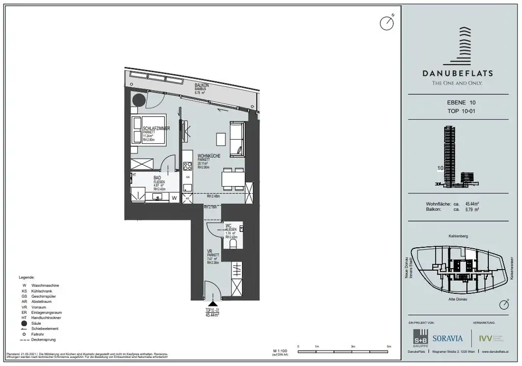 Entzückendes Apartment mit Donau, Kahlenberg, Abendsonne: Gym, Spa, Pool, Lounges, Supermarkt NEW