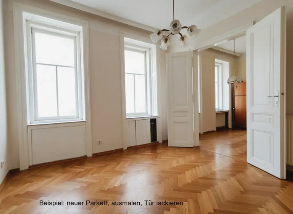 Unsanierte Wohnung in einem wunderschön sanierten Stilaltbau - Gaußplatz/Augarten