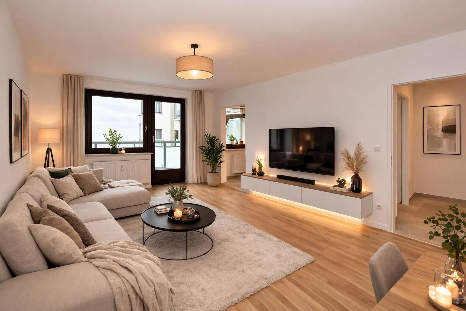 Wohnzimmer (virtuell eingerichtet)