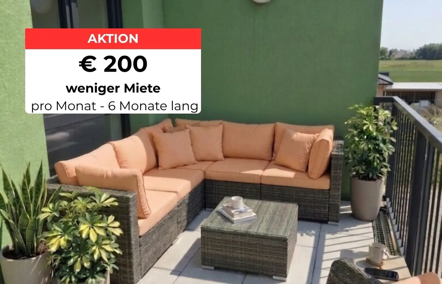 Südwestseitige Eckbalkonwohnung mit sonnigem Weitblick