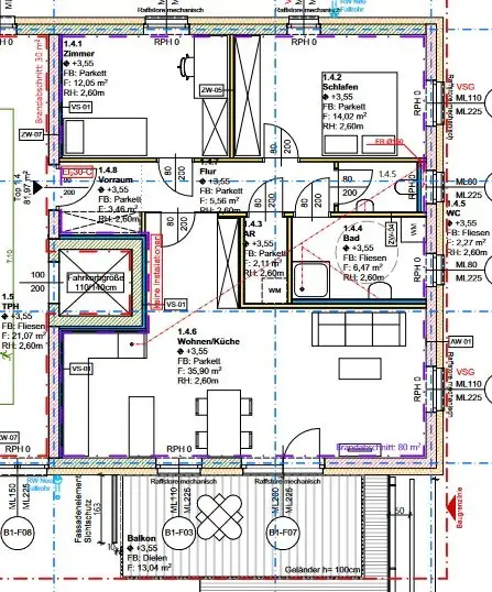 Grundriss 1.4