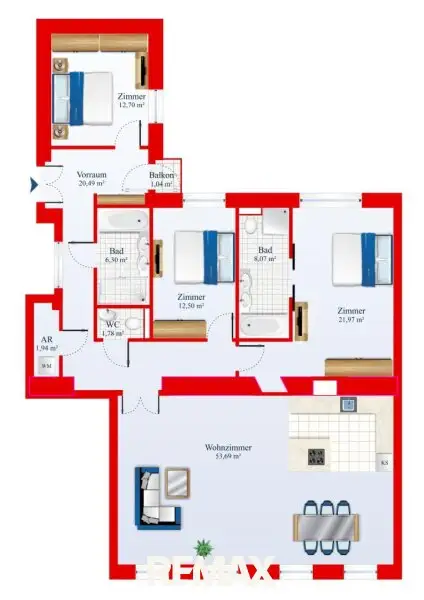 11. Mietwohnung 1090 Wien - Grundriss