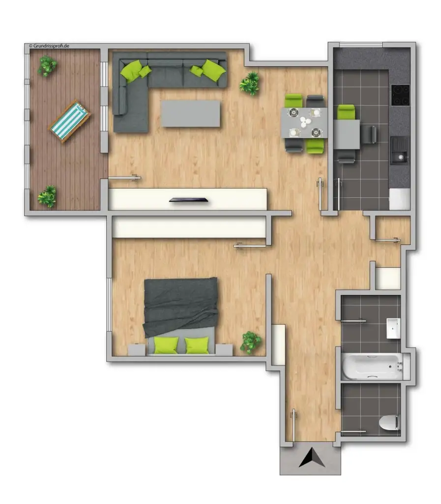 Abgebergestützt PROVISIONSFREI für den KÄUFER! - "Reis mich, Bauer! 2 Zimmer + Loggia!"