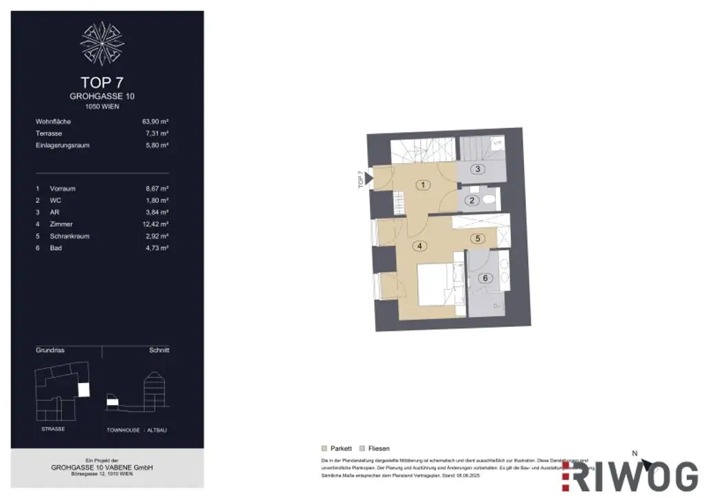 GROHGASSE 10 | exklusiv ausgestattete 2-Zimmer Maisonette-Wohnung in absoluter Hofruhelage | Townhouse