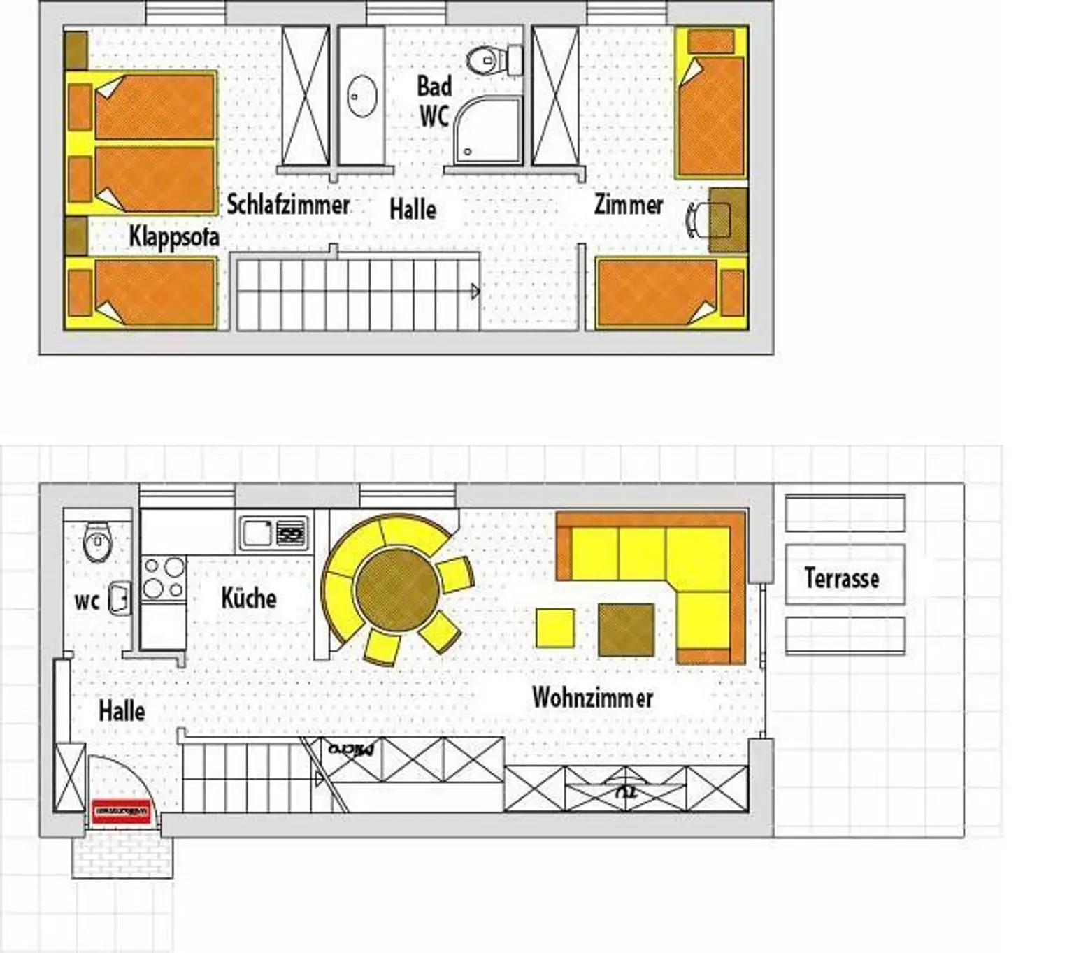 Grundriss Maisonette