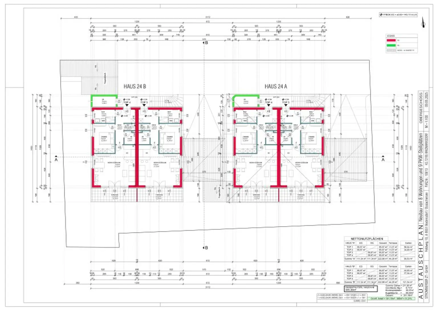 NEUBAU Kleinwohnanlage mit 2 Häuser und 8 Wohnungen in Waidmannsdorf - Schubertstraße