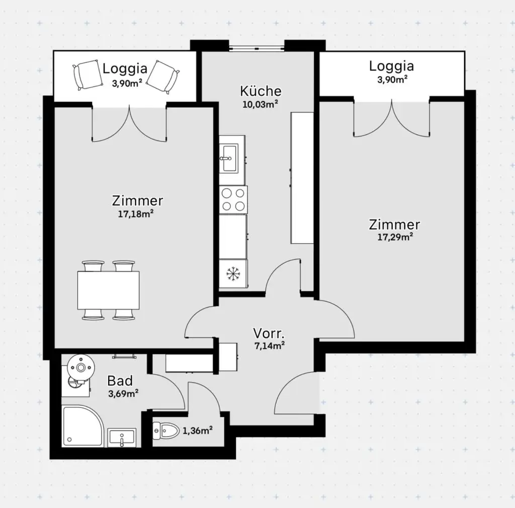 Noch 2025 kaufen: 2-Zimmer Wohnung im Zentrum