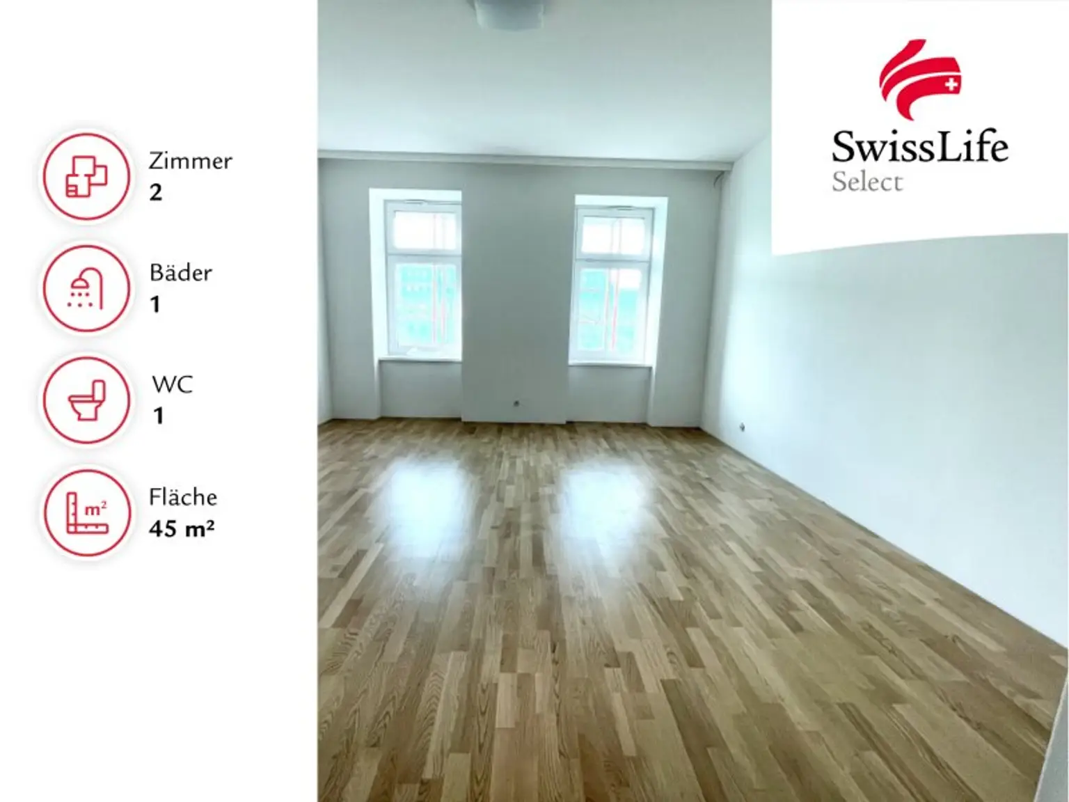 + Lerchenfeld Living + Sanierte und revitalisierte 2 Zimmer Wohnung mit Fußbodenheizung + PV-Anlage + Luftwärmepumpe