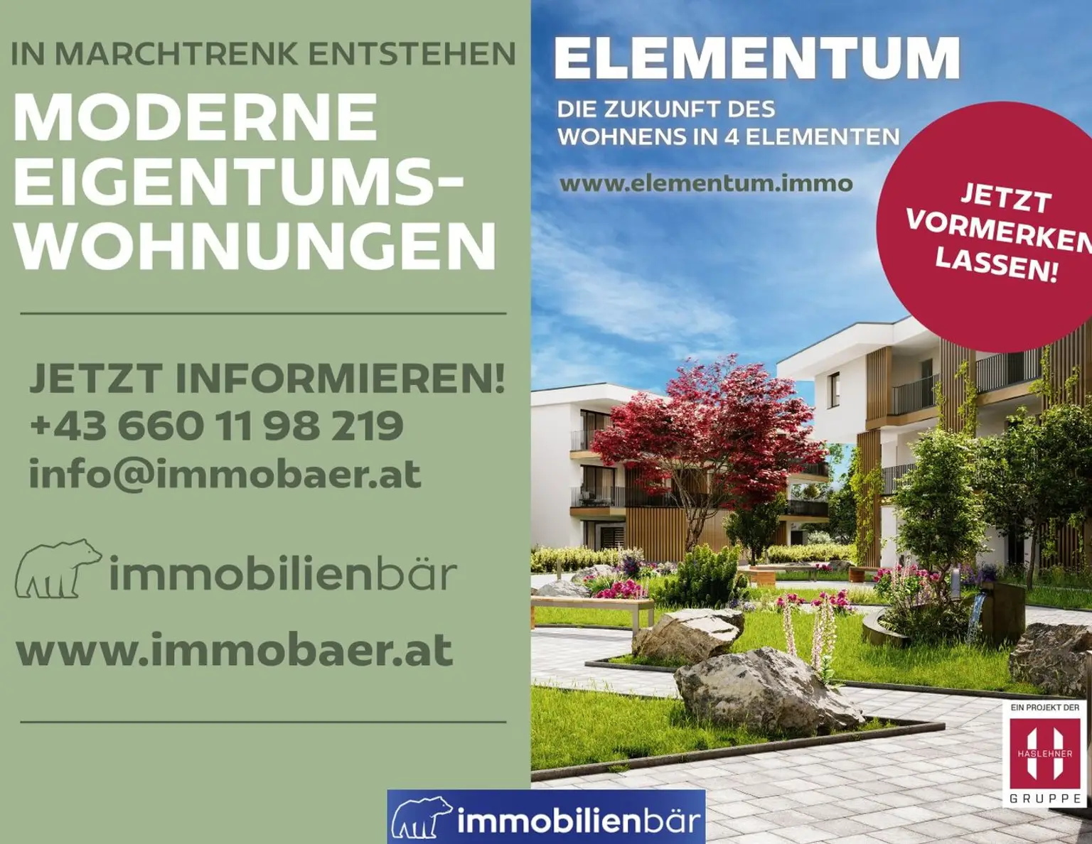 Neues Wohnprojekt "Elementum" in Marchtrenk - jetzt vormerken!