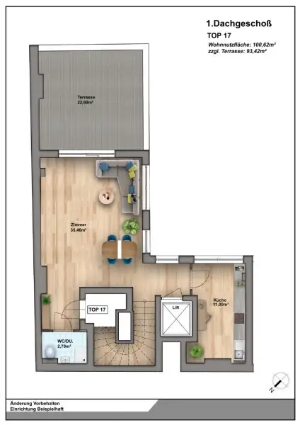 1. DG_Variante mit separater Küche