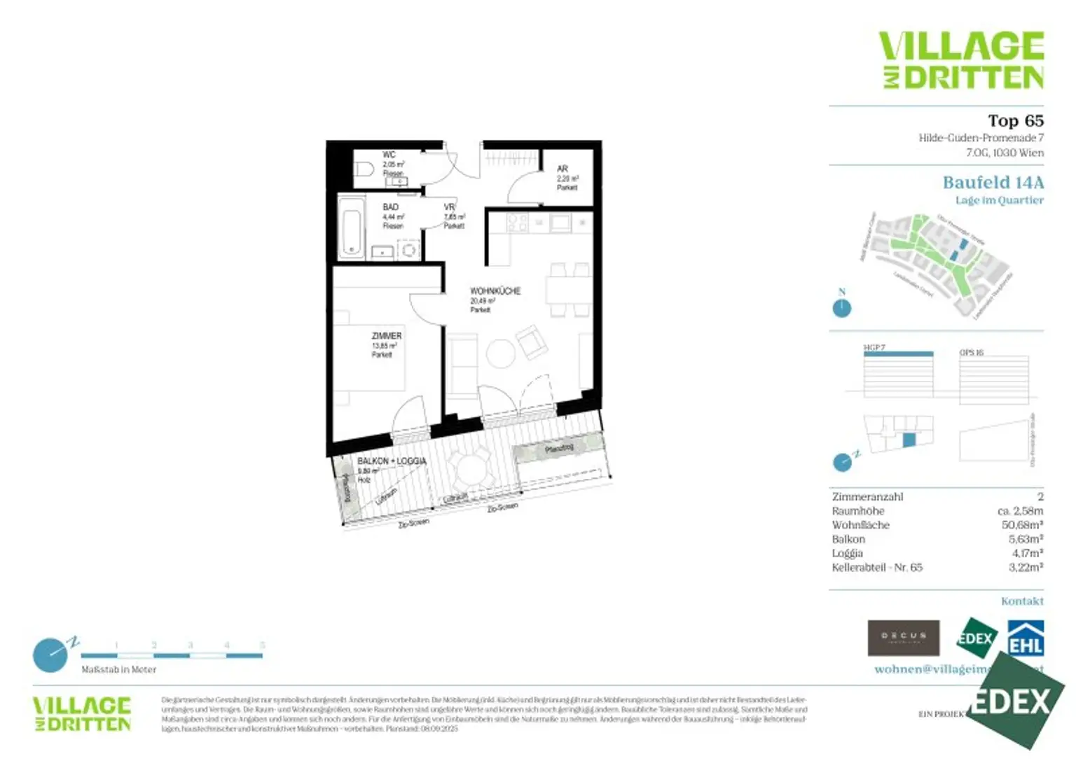VILLAGE IM DRITTEN | 2-ZIMMER ANLEGERWOHNUNG MIT BALKON