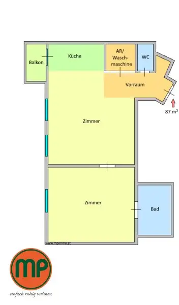 Exklusive Balkonwohnun am Stadtpark - 87m² - Wohnkomfort