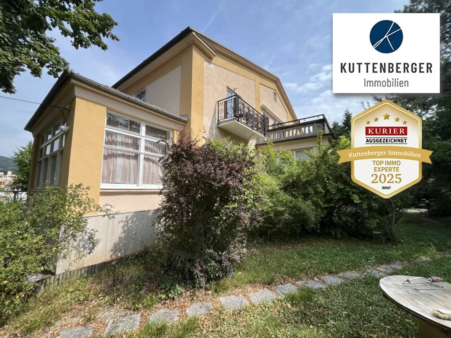 Historisches Herrenhaus im Villenviertel von Baden: ca.450m² WF mit Grundfläche von 1873qm und 17 Zimmern zum Sanieren! (V2 & Schut