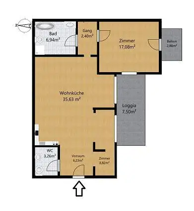 Moderner Wohntraum mit Loggia, Balkon und KFZ-Abstellplatz