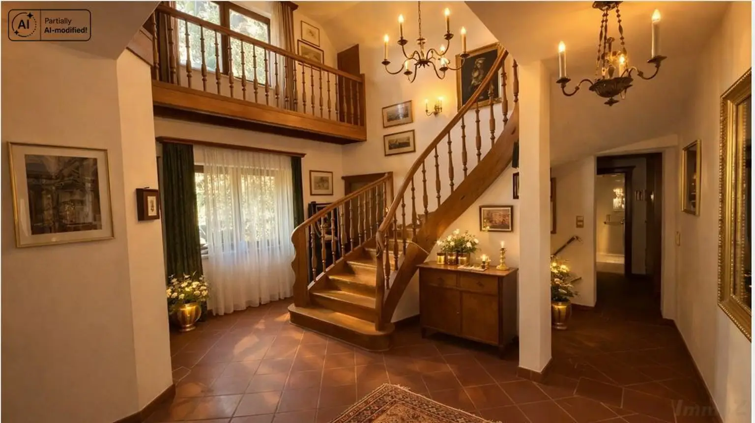 Edles Treppenhaus mit Brass-Elementen_2_KI