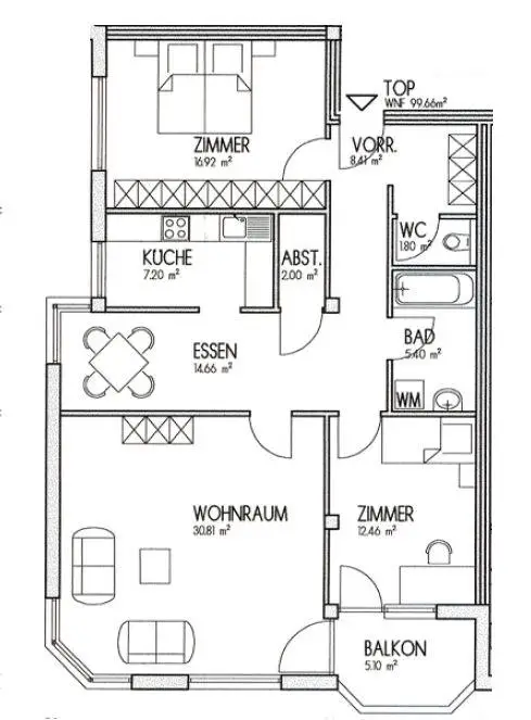 Großzügige 3-Zimmer-Wohnung im Zentrum