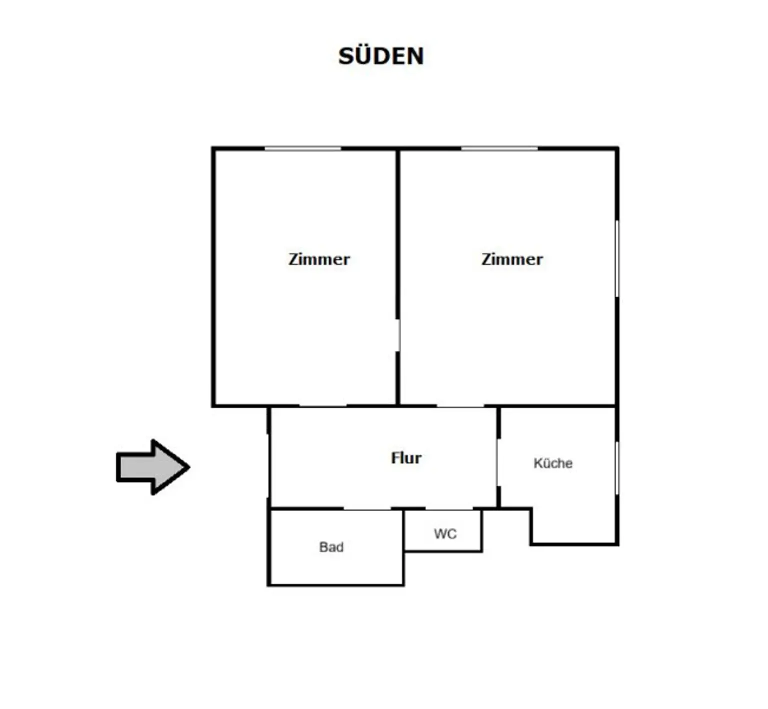Charmante 2-Zimmer-Wohnung - mit separater Küche