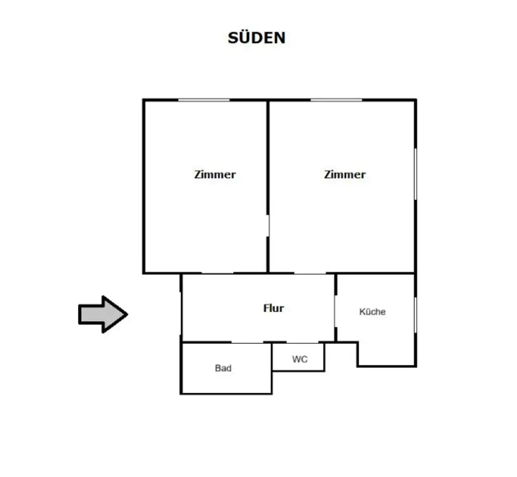 Charmante 2-Zimmer-Wohnung - mit separater Küche