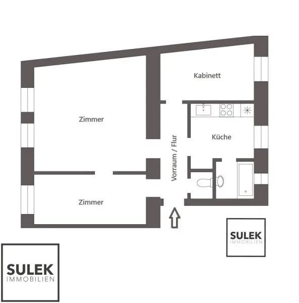 Top 23 - Helle 3-Zimmer-Wohnung auf der Heiligenstädter Straße 3 – **ANFRAGEN NUR ÜBER DAS KONTAKTFORMULAR**