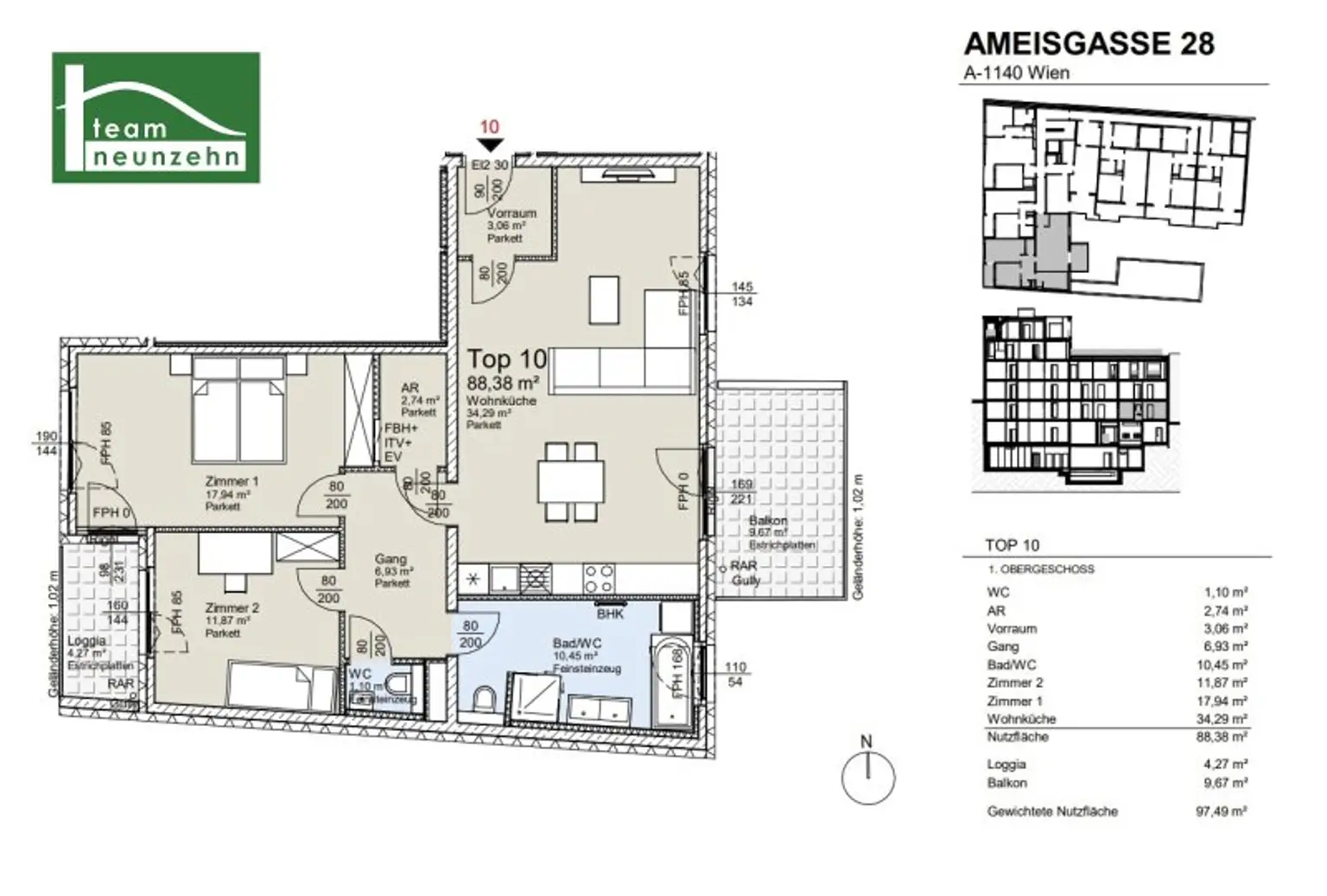 Fertiggestellte Neubau-Erstbezugswohnungen in Penzing nahe Schönbrunn. Küche inklusive!