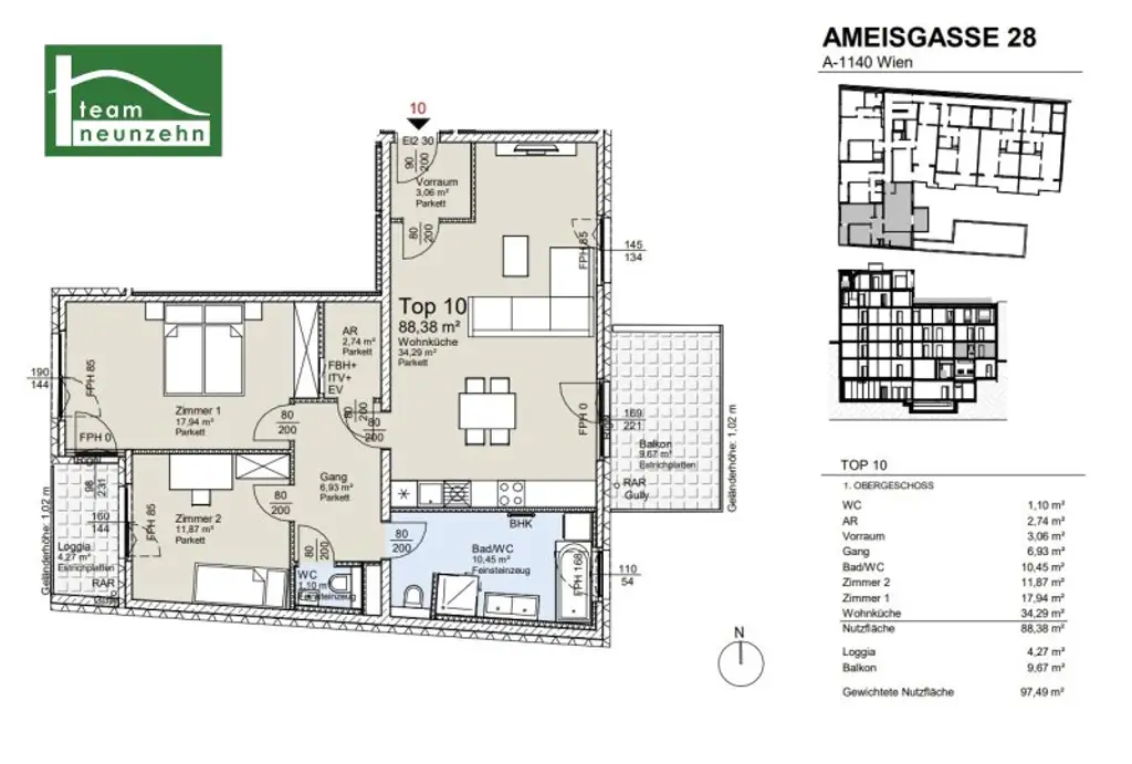 Fertiggestellte Neubau-Erstbezugswohnungen in Penzing nahe Schönbrunn. Küche inklusive!