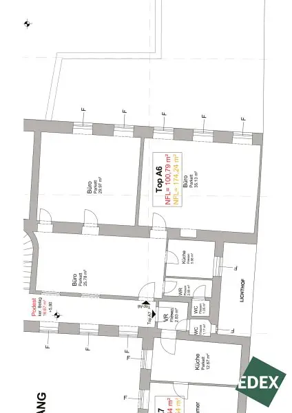 Moderne Bürofläche in der Galleria 1030
